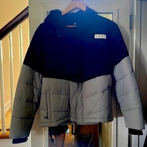 LSKD black & Grey winter jacket with hood